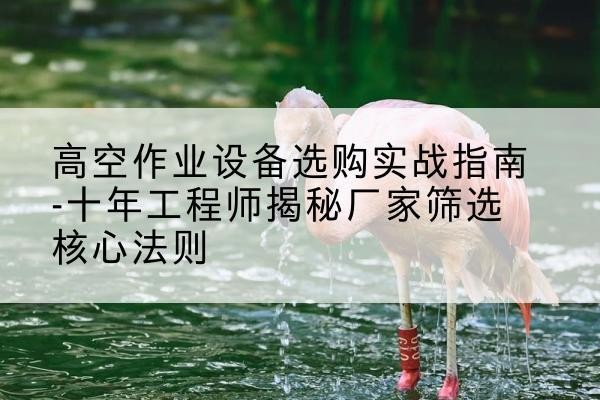 瓯海剪叉式升降机厂家-高空作业设备选购实战指南-十年工程师揭秘厂家筛选核心法则