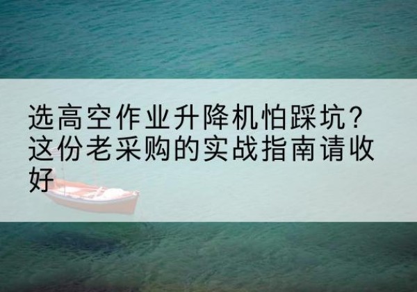 瓯海高空作业升降机厂家推荐-选高空作业升降机怕踩坑？这份老采购的实战指南请收好